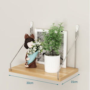 30/40/60CM Storage Racks Wall Mounted Shelf Easy Install No-Punch Living Room Bathroom Wall Decoration Rak dinding壁挂架