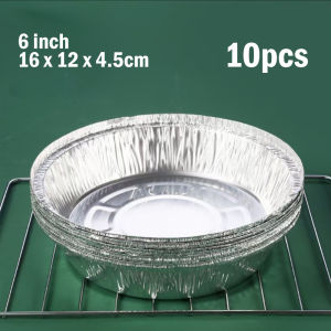 PRADO Malaysia 50PCS Disposable Air Fryer Foil Tin Tray Non Stick Baking Aluminum Foil Tray Round Food Container Oven Bakeware 6 7 8 9 inch Lapik Aluminium Foil Airfryer Acuan Kuih Kek Sedia Ada 气炸锅锡纸盘 空气炸锅锡纸垫 烘焙烤盘