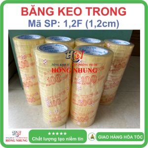 [SÉT] COMBO 24 cuộn Băng Keo Trong 100 Yard bản rộng 12cm (12F) chất keo siêu dính.