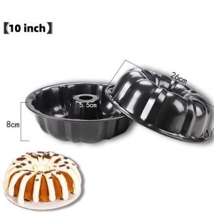 Non Stick Pumpkin Bundt Cake Pan Aluminum Baking Mold Fluted Tube Design Chiffon Sponge Dessert Homemade Oven Safe Bakeware