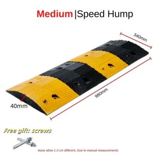 【BOS】Cable Hose Cover Guard 2 Channel Wire Cord Floor Ramp Rubber Cover Sleeves Protector Electrical Equipment Accessories 1 Meter Cable Ramp Protector Safety Floor Cord Covers (Yellow/Black)