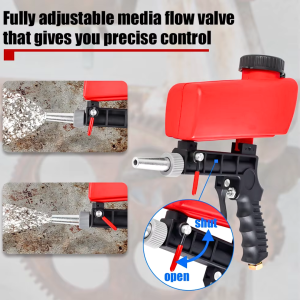 COD JOUSTMAX Sand Blaster Pasir kompresor penghilang karat Gravity Pneumatic Gun 90 PSI - AS118-3