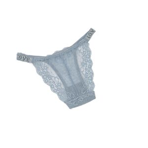 CHARMI Transaprent Lace Rhinestone Letter Panties Crystal Belt Dot Traceless Briefs Seamless Underwear Women Mesh  Girl