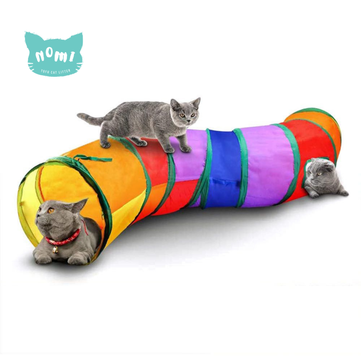 NOMI Cat Toys Collapsible Cat Tunnel, Rain Play Cat Tunnel | Lazada