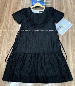 [HANNA 40-70KG] Đầm bầu xinh dự tiệc voan 2 lớp cao cấp mềm mát sang không nhăn có túi bên sườn đầm bầu dài qua gối