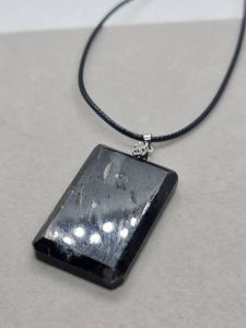 [Vannz] Unique Natural Astrophyllite Pendant (with leather necklace)