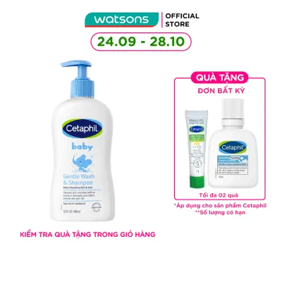 Sữa Tắm Và Gội Trẻ Em Cetaphil Baby Gentle Dịu Nhẹ Cho Làn Da Em Bé 400ml