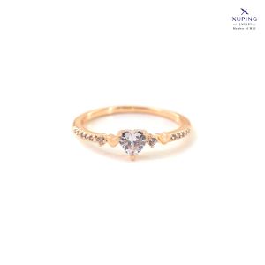 Xuping Cincin Emas Minimalis Permata Love Cantik 0121240568