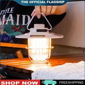 【New Arrival】 LED Camping Lamp with Adjustable Brightness Retro Design and Hook for Hiking and Outdoor Night Use