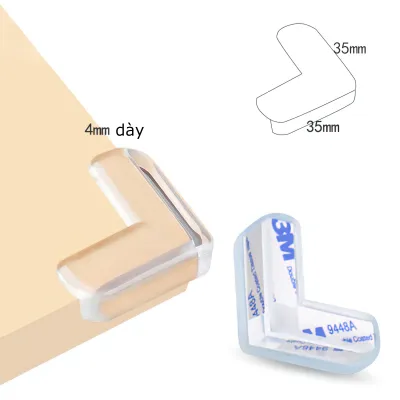 Combo 4 Miếng Silicon Bọc Cạnh Bàn - Bịt Che Góc Nhọn Trong Suốt- Tránh Va Đập Cho Bé - LAZY LIFE STORE