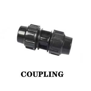 Black Pe Compression Pipe Fittings Coupling ( 1/2  3/4  1" )