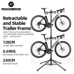 ROCKBROS Bicycle Repair Racks Bike Hanger Repair Stand Tool Tray Maintenance Storage Cycling Works Stand Bike Aluminum Adjustable Display Station Bicycle Accessroies