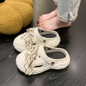 Lishops มาแรง แซงทุกรุ่น รองเท้าแตะผู้หญิง มาใหม่ทันสมัยสไตล์สาวเกาหลี ส้นหนา กันลื่น ผูกเชือกด้านบนสุดชิค พร้อมเสิร์ฟแล้วจ้า สั่งเลย