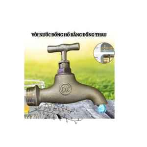 Vòi Đồng Rumine Vòi Hồ Tay Vặn Đồng Thau Ren Ngoài 21