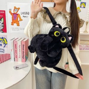 MILDGLOW Plush Backpack Big Capacity Cute Shoulder Bag Kawaii Soft Fluffy Toy For Girls Women