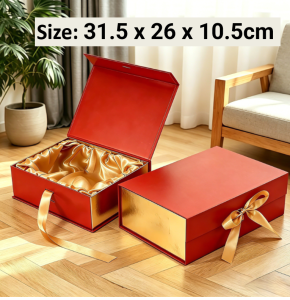[SG Seller] Magnetic Gift Box | Solid Hard Large Gift Box with Ribbon For Mother s Day / Valentines Gift Packaging