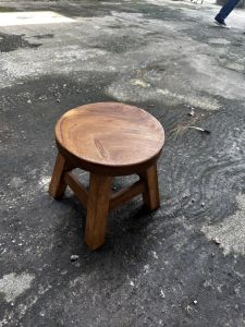 เก้าอี้ไม้ เก้าอี้สตูล กลม เก้าอี้วินเทจ ไม้จามจุรี 2 ขนาด สีไม้ธรรมชาติ เก้าอี้เล็ก ม้านั่ง เก้าอี้เดี่ยว