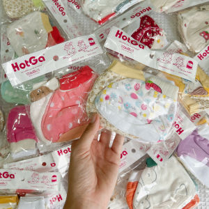 Combo 3 đôi bao chân cho bé sơ sinh HotGa vải cotton mềm mịn Màu sắc ngẫu nhiên