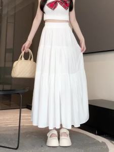 AMMIN กางเกงเอวสูงผู้หญิงสีแข็งแน่นสไตล์เกาหลีกระโปรงประกบกัน2024ฤดูใบไม้ผลิ/ฤดูร้อนยืดหยุ่นสูงกระโปรงสั้นสง่างามความยาวปานกลาง