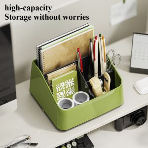 LEIFNYDI Student Organizer Sundries Large Capacity Stationery Organizer Case Simple ABS Storage Box Household