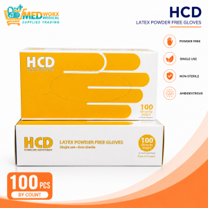 HCD Latex Gloves Nitrile Powder Free Examination Gloves High Good Quality 100pcs per Box Medical Supplies First Aid Accessories