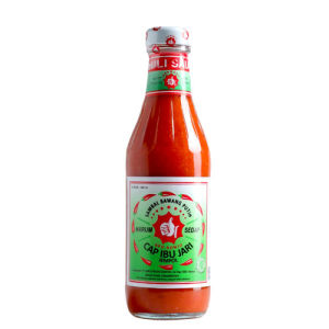 Saus Cabai / Sauce Sambal Cap Ibu Jari Jempol Botol 320 Ml Bawang Putih Vegetarian Pedas Manis Asli
