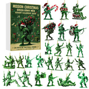 [COD] 2026 Christmas Advent Calendar Blind Green Army Figures Backpack Charms Christmas Tree Ornaments