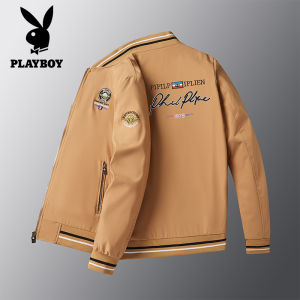 Playboy High-quality Brand Baseball Uniform Korean Trend Solid Color Flying Jacket Slim-fit Cool Bomber Flying Men Jacket