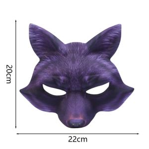 หน้ากากสัตว์3D ชุดแฟนซีคอสเพลย์หน้ากากงานเลี้ยงครึ่งหน้ากากปิดหน้าปาร์ตี้งานคาร์นิวัลเครื่องประดับชุดชุดแฟนซีฮาโลวีนอุปกรณ์ตกแต่งงานเลี้ยง