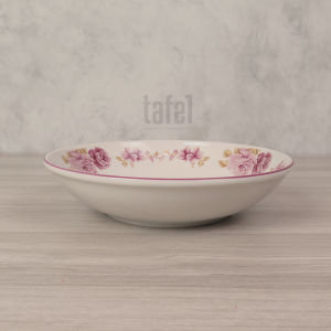 Piring Keramik Cekung Pink Rossie Jumbo 23 cm Isi 1