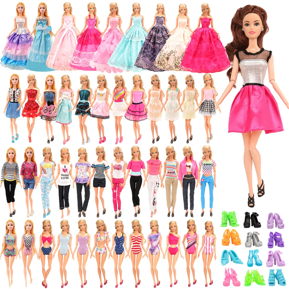 Barwa 24 Pcs 11.5 Inch For Barbie Doll Clothes Handmade 6 Dress 2