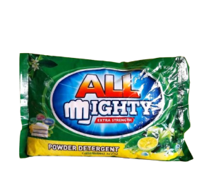 1 Kilogram - ALL MIGHTY Extra Strength Powder Detergent Calamansi Scent Green Pack (1 Pc)