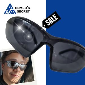 แว่นตาใส่ขี่รถ CGRS124 แว่นตาแฟชั่น แว่นตาสำหรับขี่จักรยาน (V4. กรอบสีดำ ขอบมน เลนส์ดำ) แว่นผู้ชาย