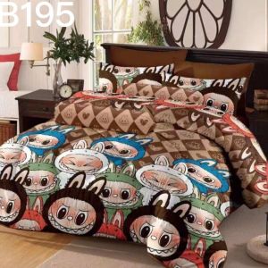 (ส่งฟรีเคอรี่)ชุดเครื่องนอน สติซ ฮีโร่ มาเวล  ลายมินเนี่ยน ลาบูบู้ ขนาด 6 ฟุต/ 5 ฟุต / 3.5 ฟุต ครบชุด 6 ชิ้น ผ้าปูที่นอน + ผ้านวม  ลายการ์ตูน