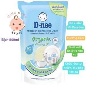 Nước Rửa Bình Sữa Dnee cho bé nội địa Thái Lan thành phần và mùi thơm tự nhiên an toàn cho trẻ nhỏ