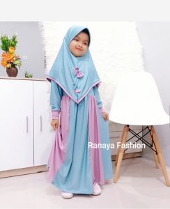 Gamis Anak Syari FREE Hijab PRISKANIA 3 Bulan - 12 Th