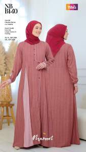 Terbaru Gamis Muslimah Nibras NB B140 Chasiva Rayon mix Saluria
