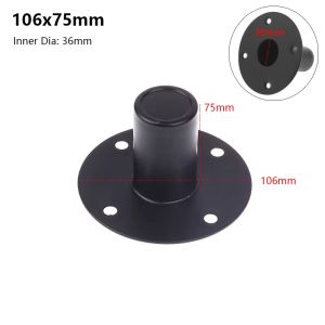 HEALMEYOU 1Pcs Metal Speaker Stand Iron Lower Sound Professional Speaker Base Holder with Screw Holes Mounting Base Tray for Stage DJ Studio Audio Equipment
