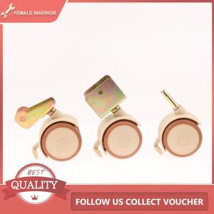 Female Warrior 4Pcs Furniture Crib Swivel Casters Cabinet Wheels With Brake Nylon Furniture Support Leg For Chairs Baby Bed Trolley