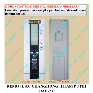 RAC23 REMOT / REMOTE UNTUK AC / REMOTE AC CHANGHONG HITAM PUTIH RAC-23
