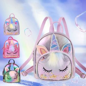 SNSDOJ Mẫu Hoạt Hình Ba lô trẻ em Phong cách nữ tính Trang trí sequin Cặp sách học sinh cho trẻ em Bền bỉ Nhẹ Túi hoạt hình dễ thương Sử dụng cho trường mẫu giáo
