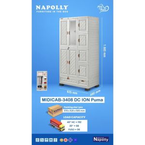 Lemari Pakaian Plastik Napolly Minicab 5412 Lemari Plastik 5 Pintu Jumbo Rak Gantung Laci
