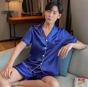 ชุดเซ็ทนอนสวยๆ ผ้าซาติน เสื้อสั้น+ขาสั้น ผ้านุ่มใส่สบาย ชุดนอนแฟชั่น ชุดนอนราคาถูก สีสวย S5