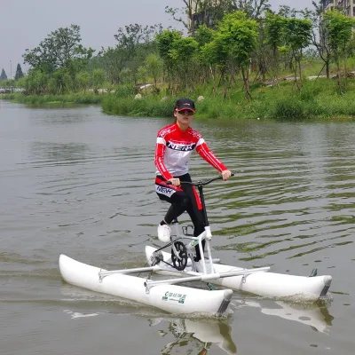 Factory direct portable sports adventure water bike park water pedal boat kayak inflatable boat