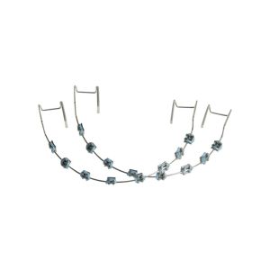 ZSDN MALL 1 Pair Temporary Tooth Decoration Colorful Metal Wires Orthodontic Ligature Ties Dental Braces Teeth Accessories