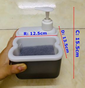 Bình Đựng Nước Rửa Chén Kèm Mút Bọt Biển Rửa Bát