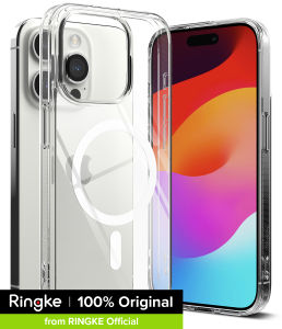 Ringke Fusion Mag Compatible with iPhone 15 Pro Max Case Cover Transparent Hard Back Shockproof Soft TPU Bumer