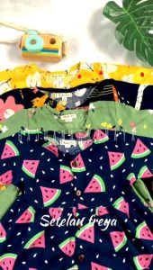 SETELAN ANAK PEREMPUAN FREYA BY MYBEE ONE SET RAYON SET ANAK CEWEK USIA 1-4 TH MURAH