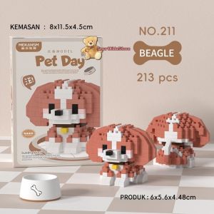 Mainan Balok Anjing Kucing Mini Lucu Mainan Bricks Nano 3D Edukasi Murah Kartun