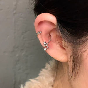 [fenggongshuode] 1PC Star Surround Planet Spiral Ear Bone Nail For Women New Fashion Color Earrings Accessories